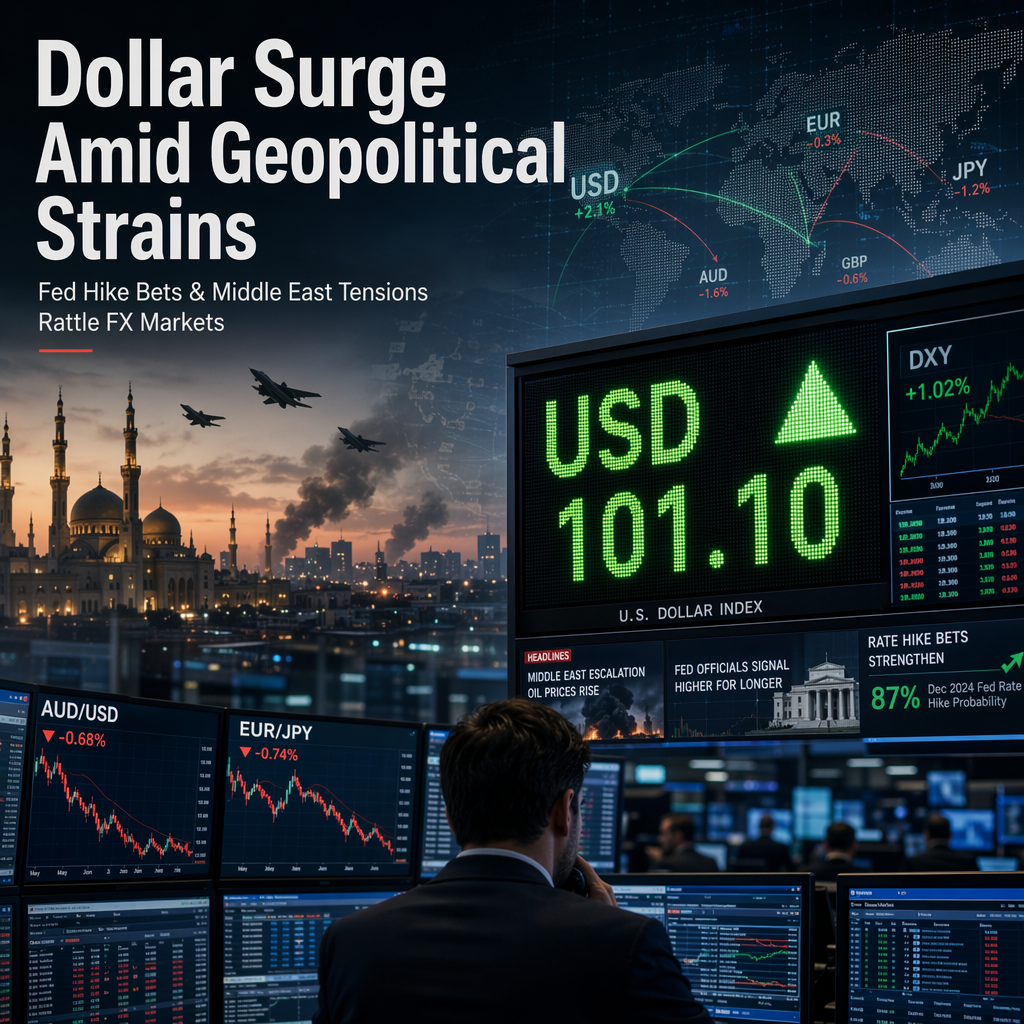 US Dollar Strengthens Amid Middle East Tensions and Rate Hike Bets, Pressuring Major Currency Pairs