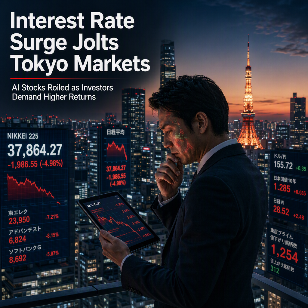 Rising Interest Rates Drive Volatility in Japanese Equities, Pressuring AI Stocks