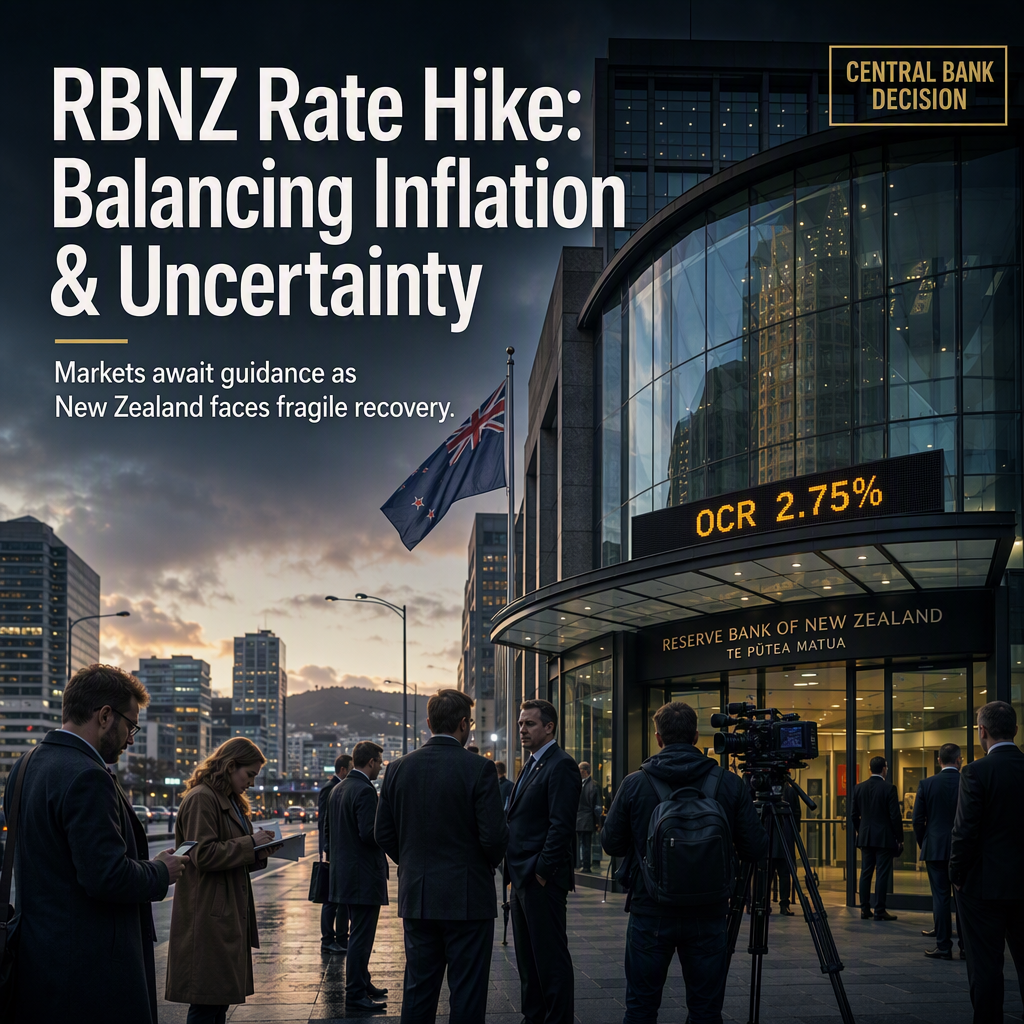 RBNZ Poised for 25bps Rate Hike to 2.75% Amid Inflation Concerns and Market Uncertainty