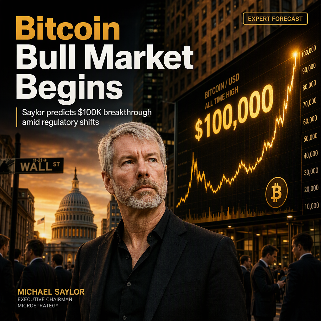 Michael Saylor Predicts Bitcoin Will Surpass $100,000, Declares New Bull Market
