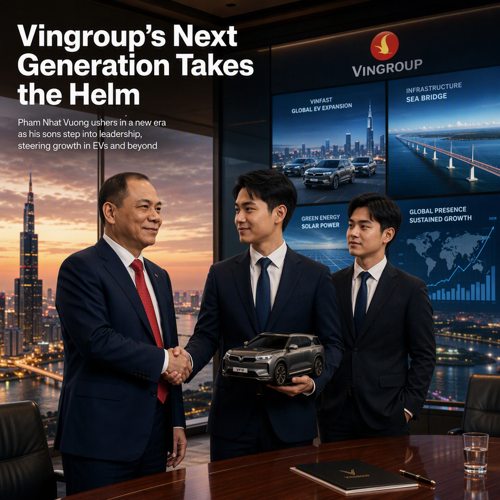Vietnam’s Richest Man Pham Nhat Vuong Initiates Generational Leadership Transition at Vingroup