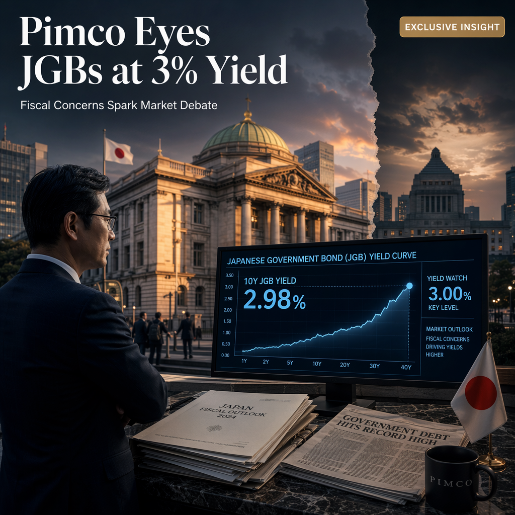 Pimco Signals Interest in Long-Term JGBs if Yields Reach 3%, Citing Fiscal Concerns