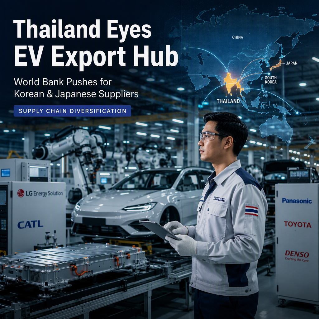 World Bank Urges Thailand to Attract Korean and Japanese EV Suppliers to Boost Export Hub Ambitions