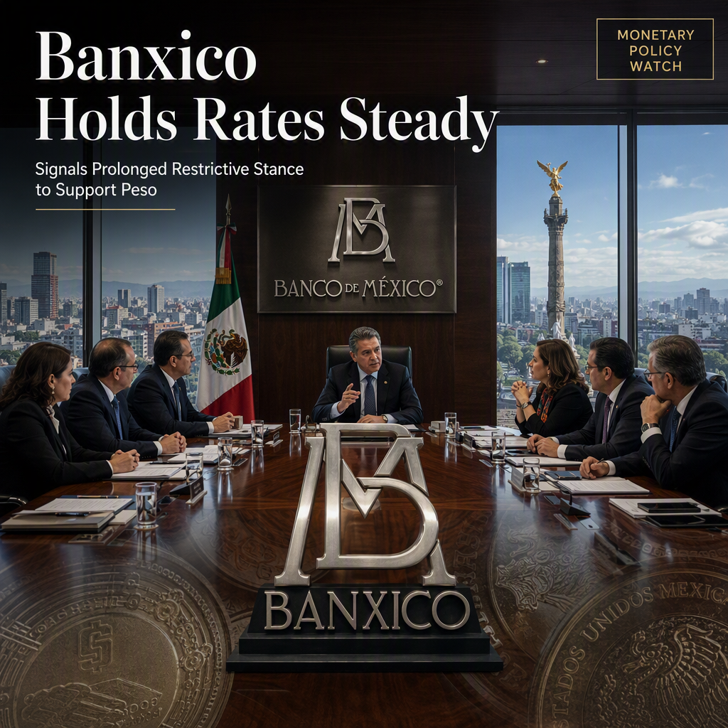 Banxico Holds Policy Rate at 6.50%, Signals Prolonged Restrictive Stance to Support Mexican Peso