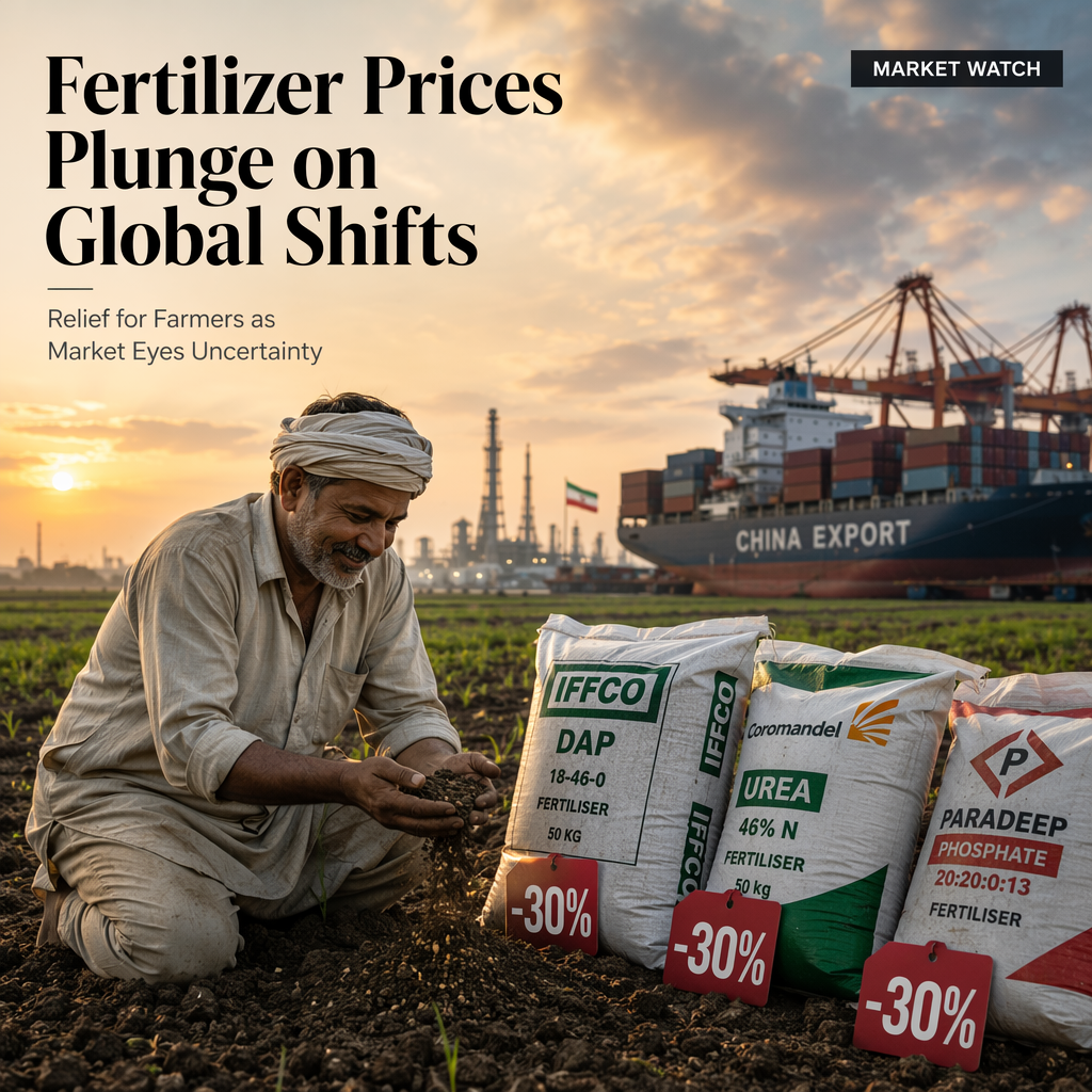 Fertilizer Prices Drop Sharply Amid Slow Demand, Chinese Exports, and Iran Developments