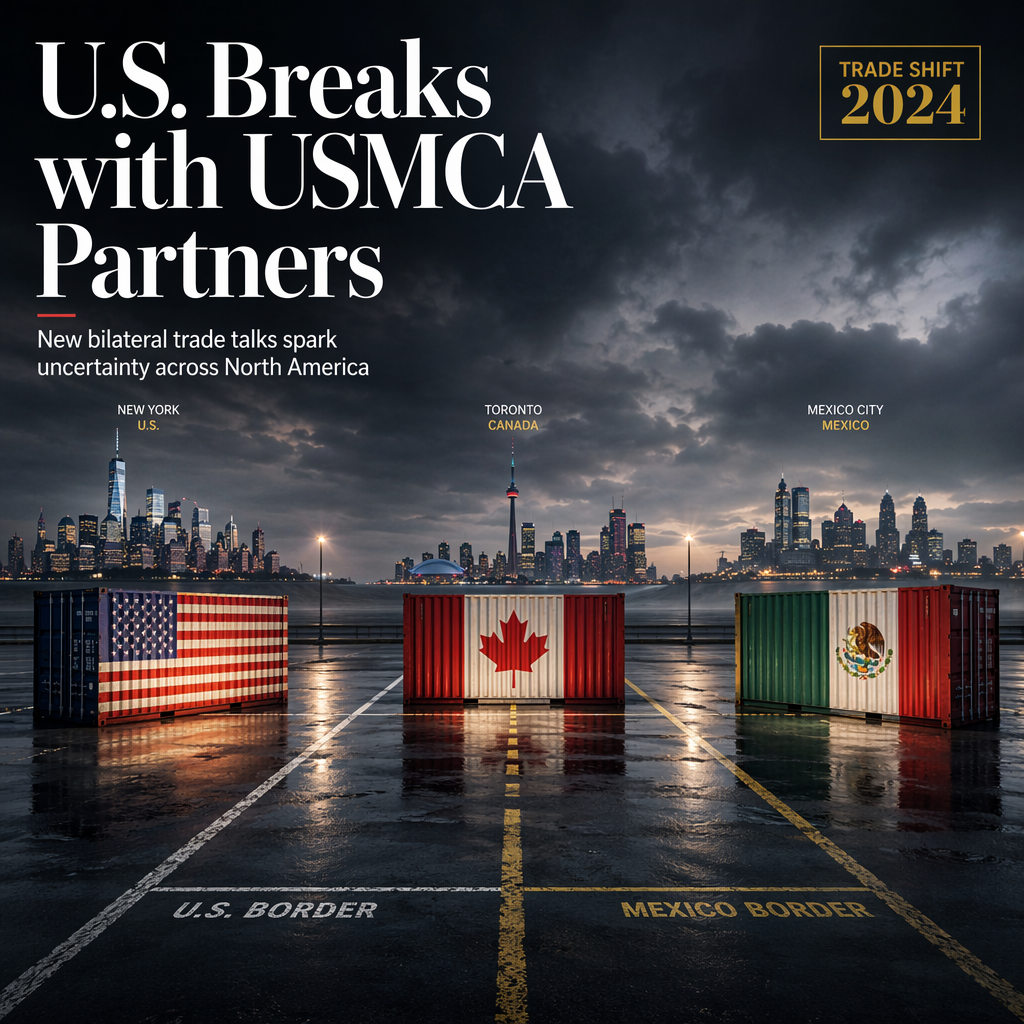 U.S. Opts Not to Renew USMCA, Pursues Separate Trade Deals with Canada and Mexico