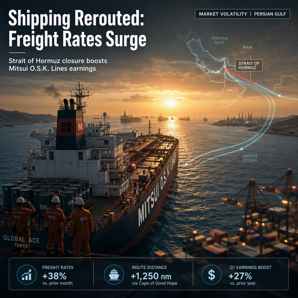 Strait of Hormuz Closures Drive Up Freight Rates, Boosting Mitsui O.S.K. Lines Earnings