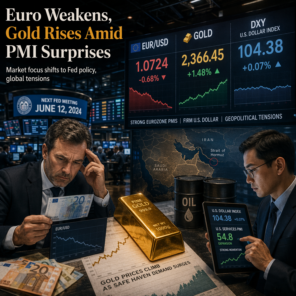 Euro and Gold React Divergently Amid Strong Eurozone PMIs and Firm US Dollar