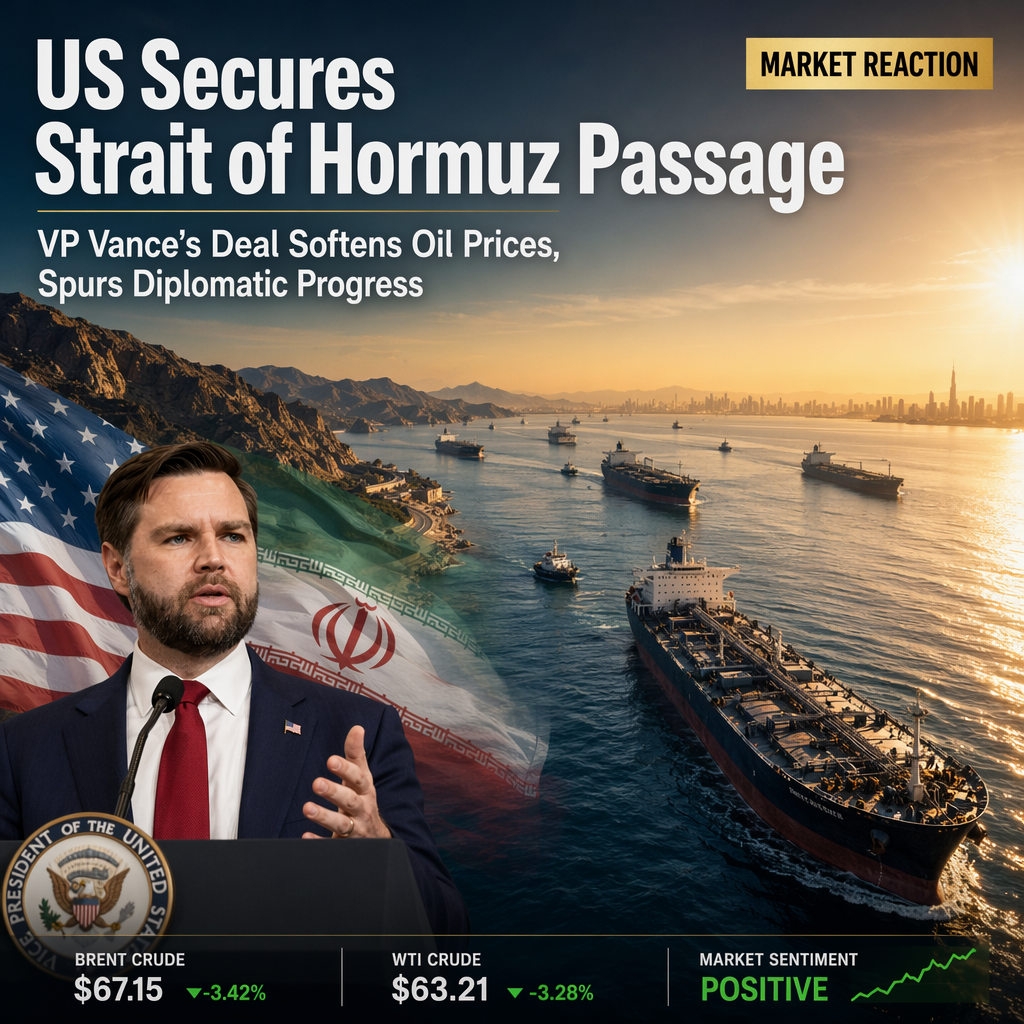 US VP Vance Announces Mechanism to Keep Strait of Hormuz Open, Oil Prices Fall