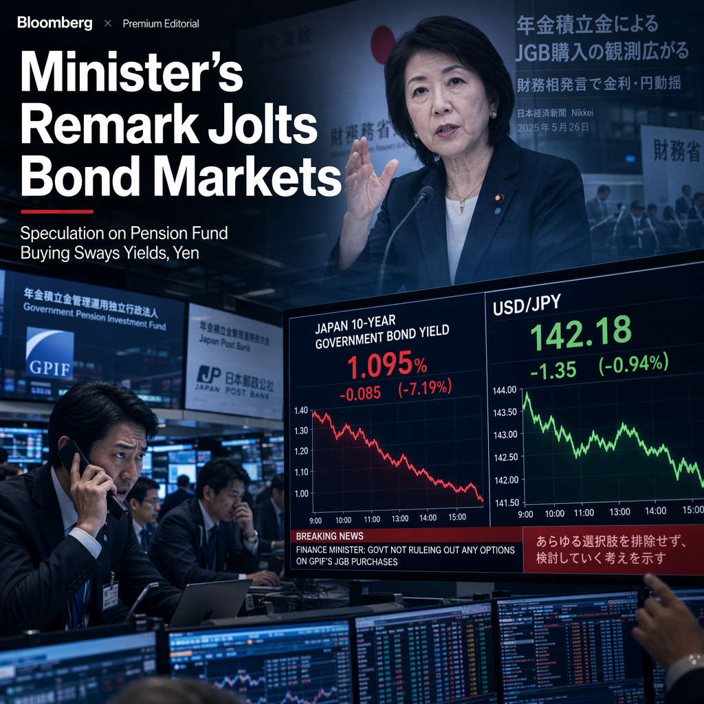 Finance Minister's Remark Spurs Speculation of Mega Pension Fund JGB Buying, Sways Yields and Yen