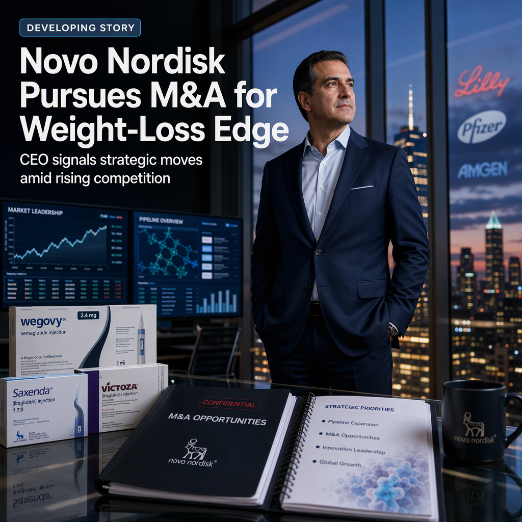 Novo Nordisk CEO Eyes M&A to Bolster Weight-Loss Drug Pipeline Amid Intensifying Competition
