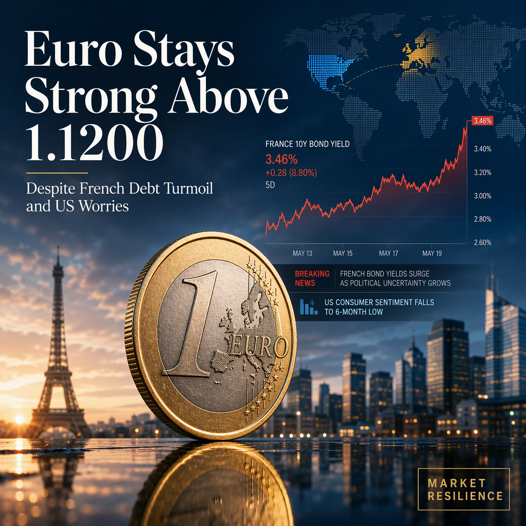 Euro Holds Above 1.1200 Despite French Bond Turmoil and Weak US Consumer Sentiment