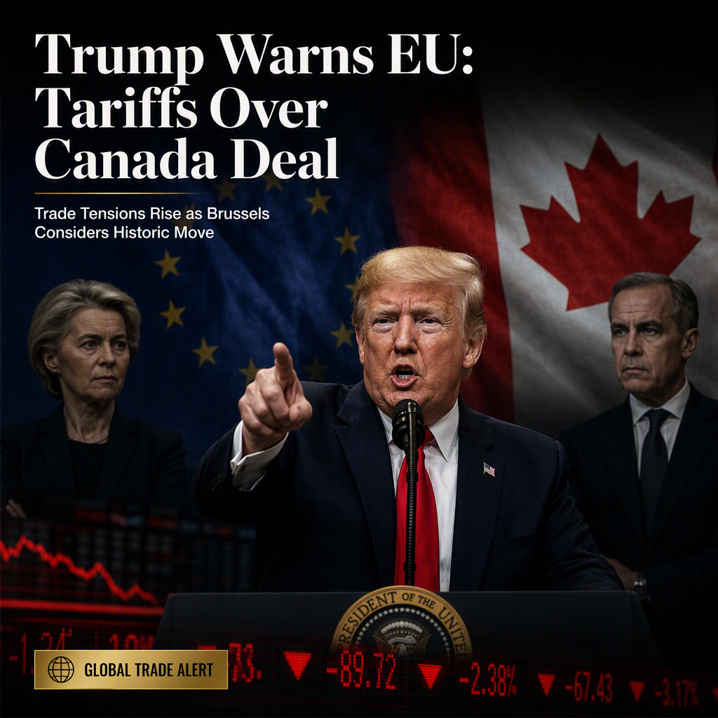 Trump Threatens EU Tariffs Over Canada Associate Membership Proposal