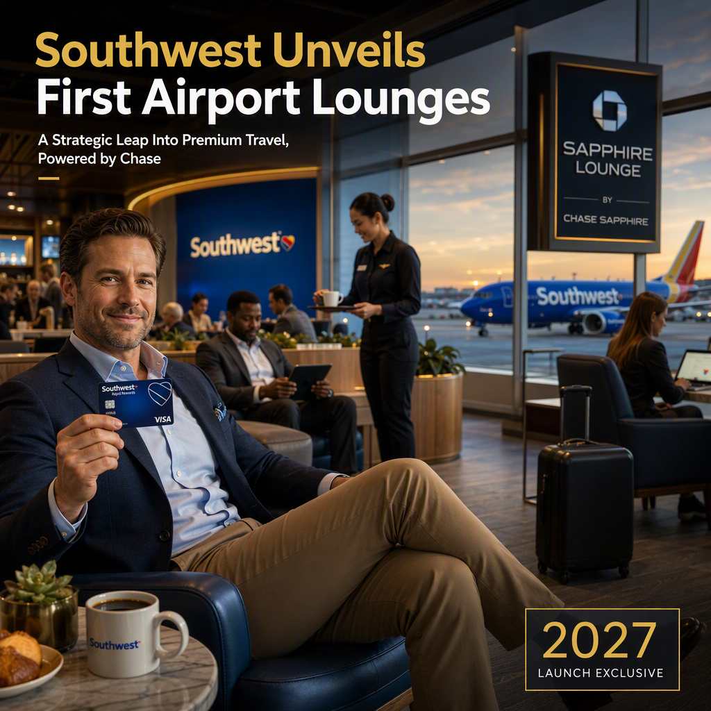 Southwest Airlines Announces First-Ever Airport Lounges in Partnership with Chase, Launching in 2027