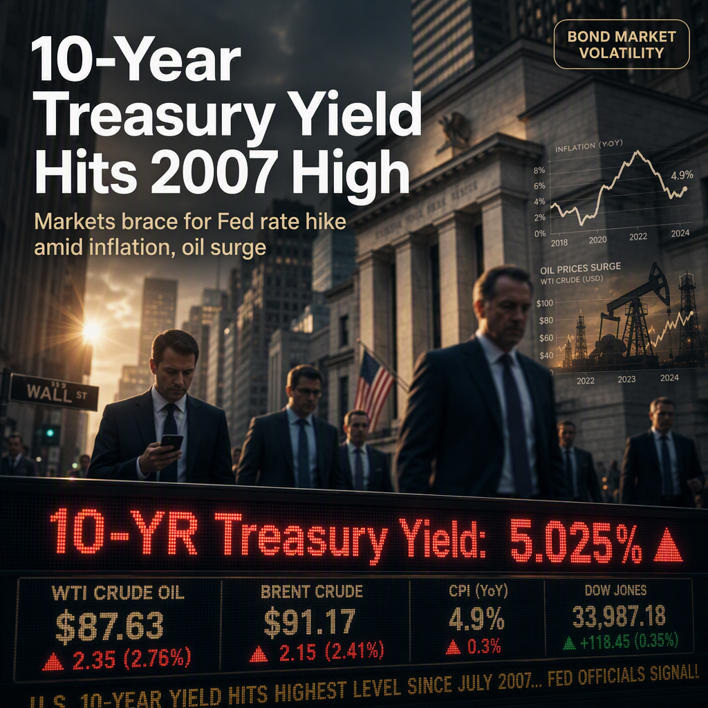 10-Year Treasury Yield Surges to Highest Level Since 2007 Amid Fed Rate-Hike Expectations