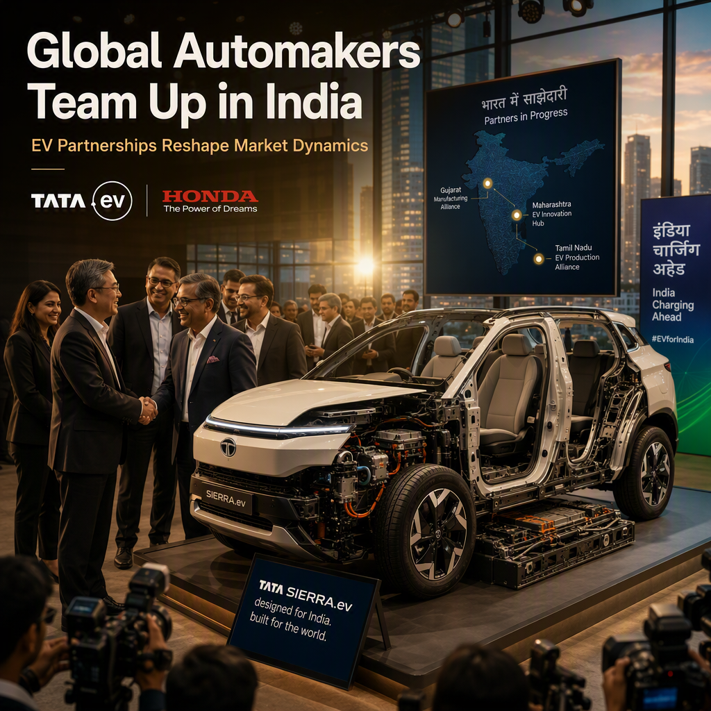 Global Carmakers Forge Local Alliances in India, Mirroring China Strategy Amid EV Push