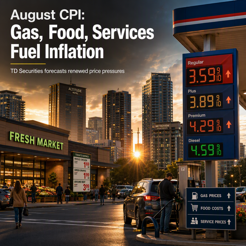 TD Securities Projects Stronger US August CPI Driven by Gasoline and Services Inflation