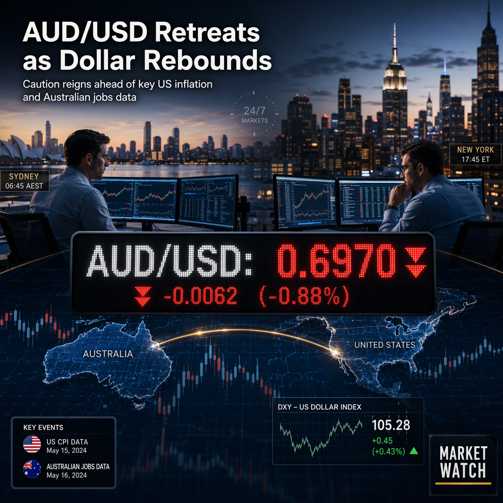 AUD/USD Retreats as US Dollar Rebounds Ahead of Key US CPI and Australian Jobs Data