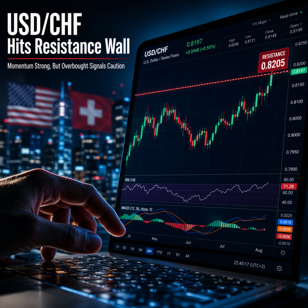 USD/CHF Momentum Faces Resistance at 0.8205, UOB Highlights Overbought Conditions