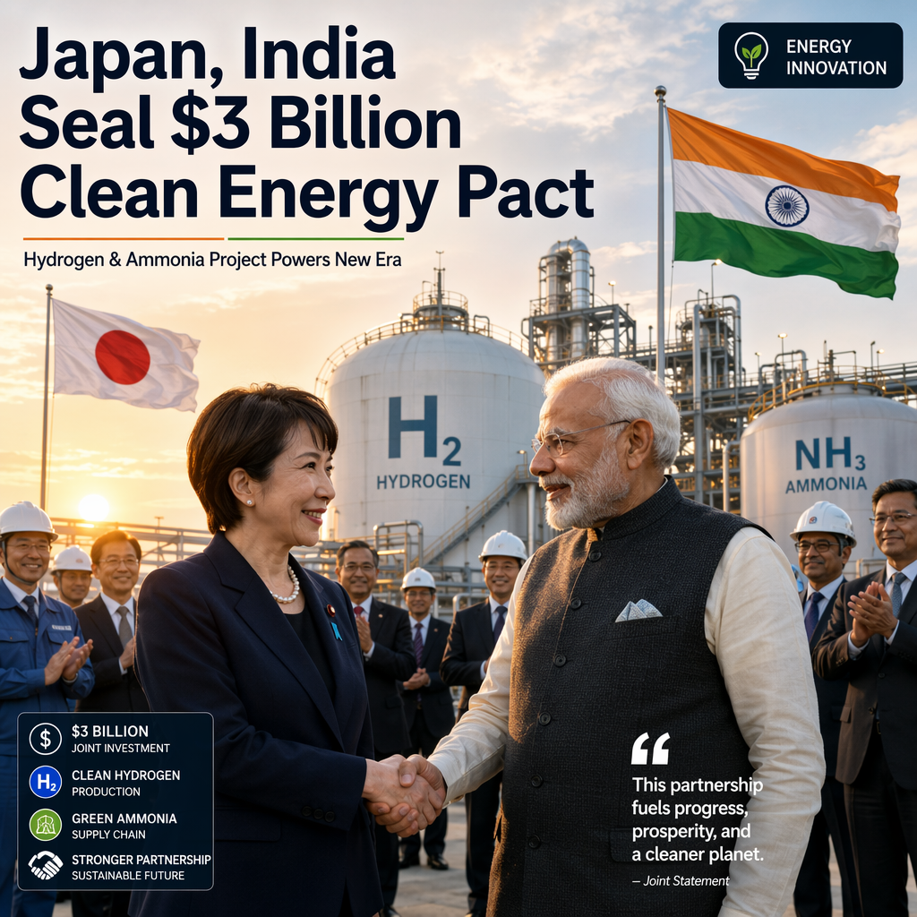 Japan and India Launch $3 Billion Hydrogen and Ammonia Production Initiative