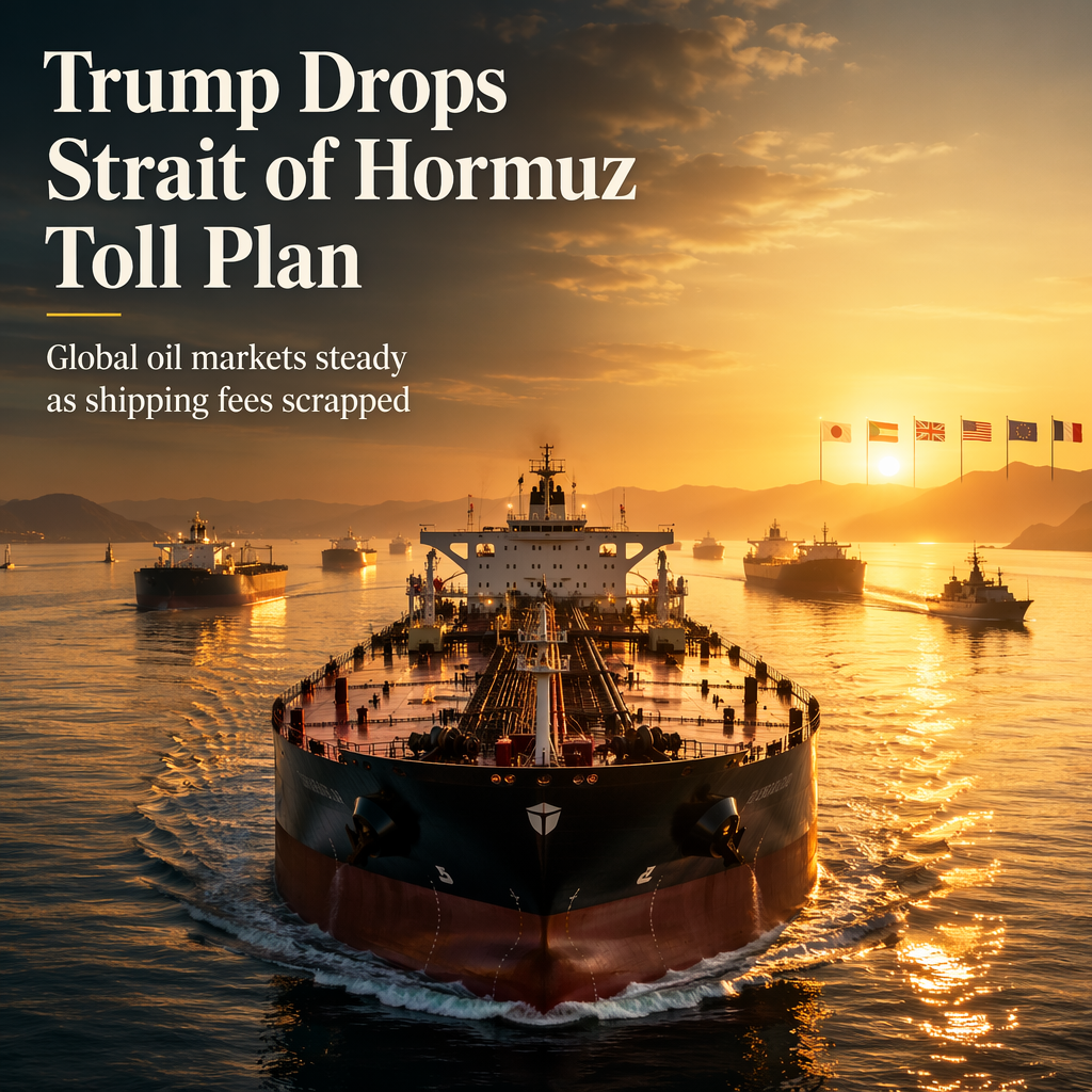 Trump Reverses Plan to Impose Tolls on Ships in Strait of Hormuz, Easing Oil Market Concerns