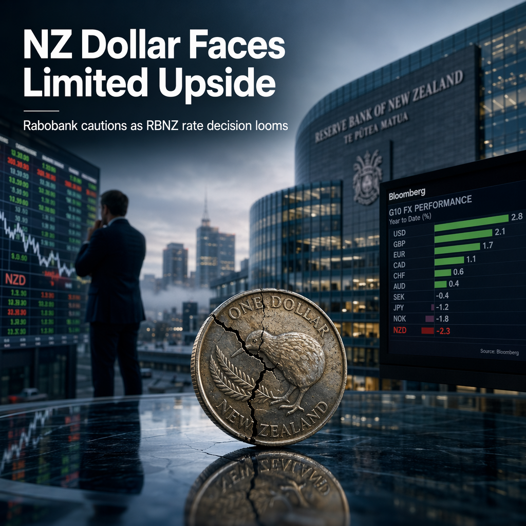 Rabobank Sees Limited Upside for New Zealand Dollar Ahead of RBNZ Rate Decision