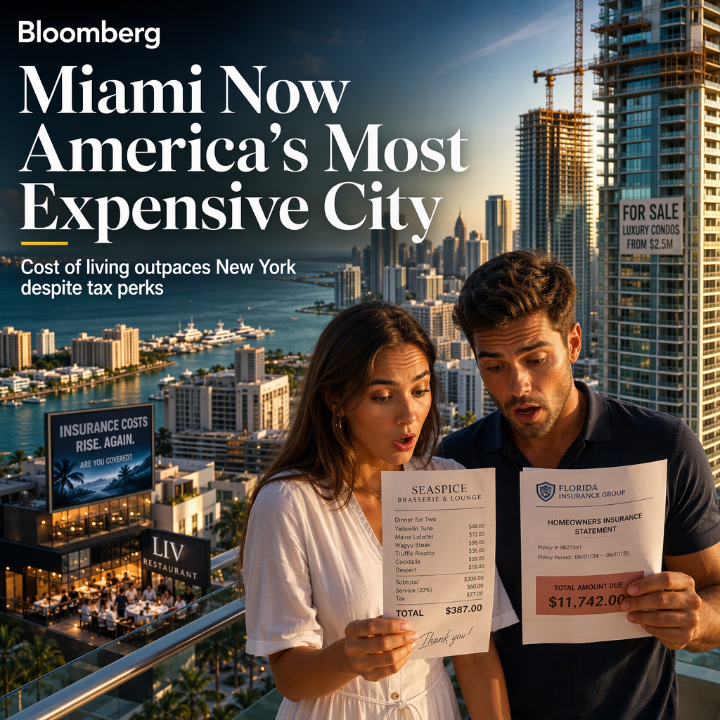 Miami Surpasses New York City in Cost of Living Despite Florida's Tax Perks