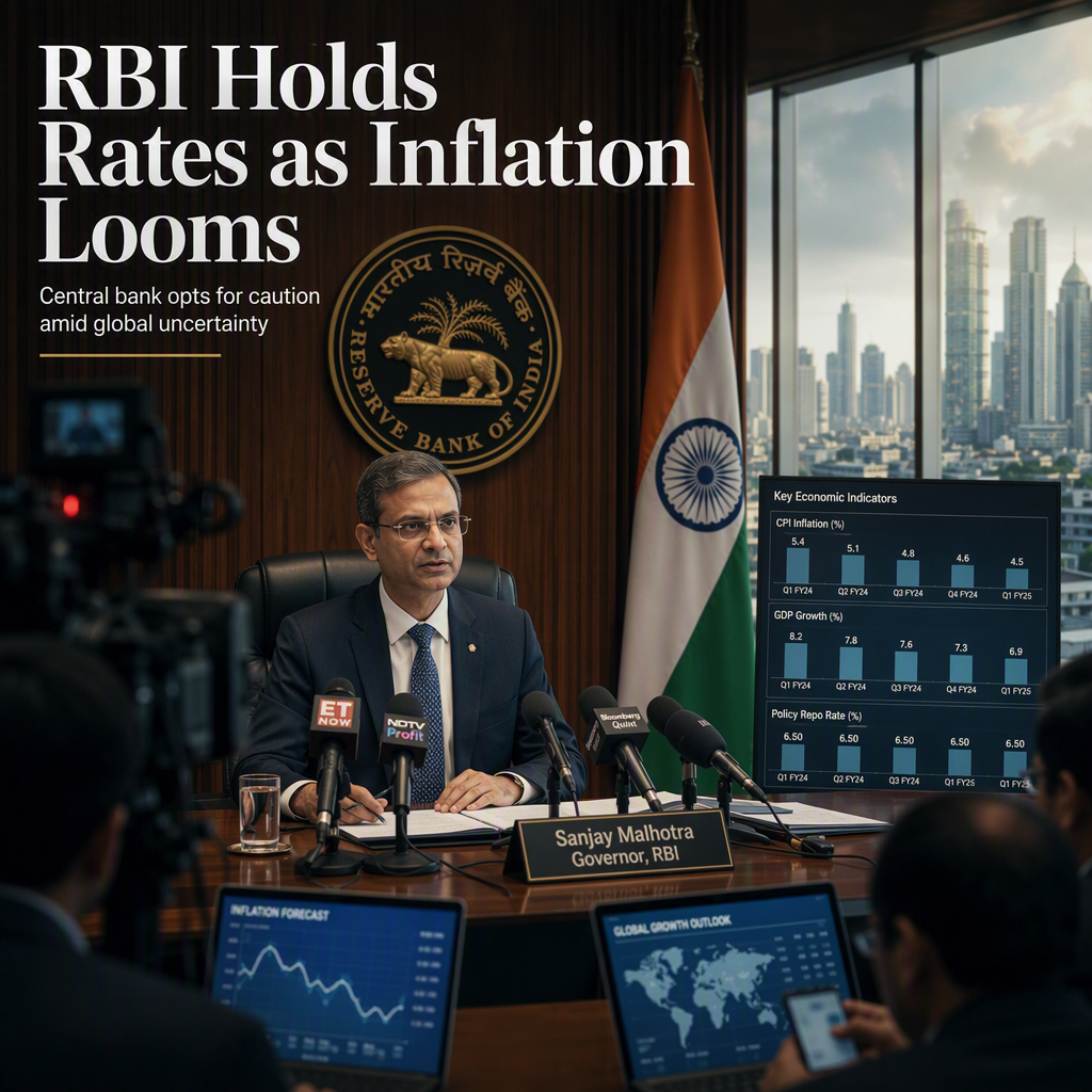 RBI Expected to Hold Rates Steady Amid Persistent Inflation Risks and Global Uncertainty