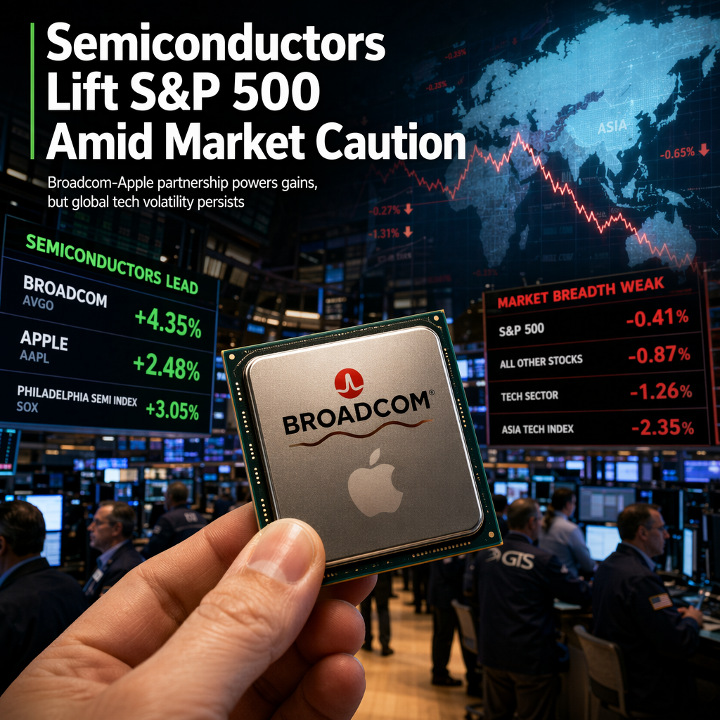 Semiconductor Stocks Propel S&P 500 to Three-Week High Amid Fragile Market Breadth