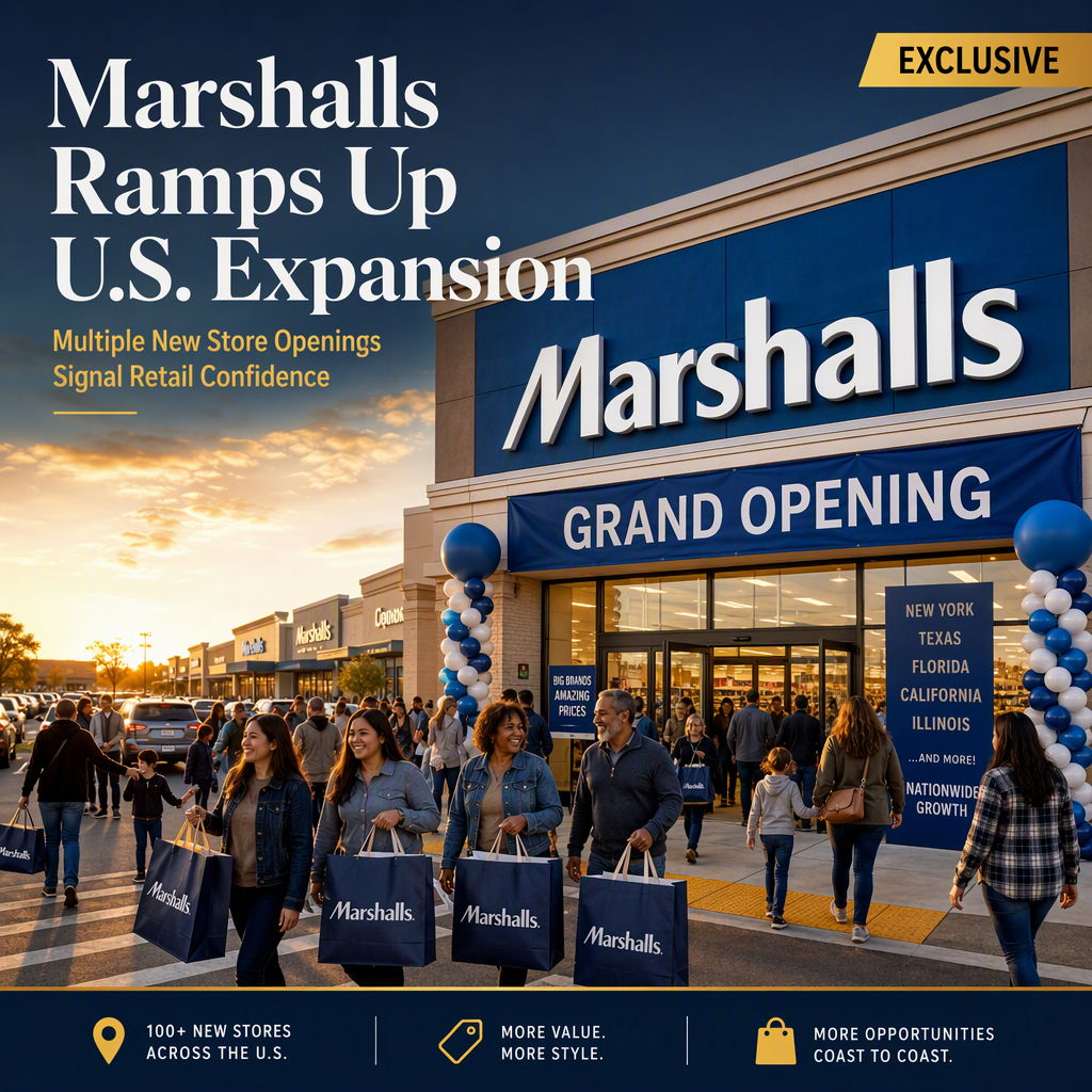 Marshalls Accelerates U.S. Expansion with Multiple New Store Openings Across Six States