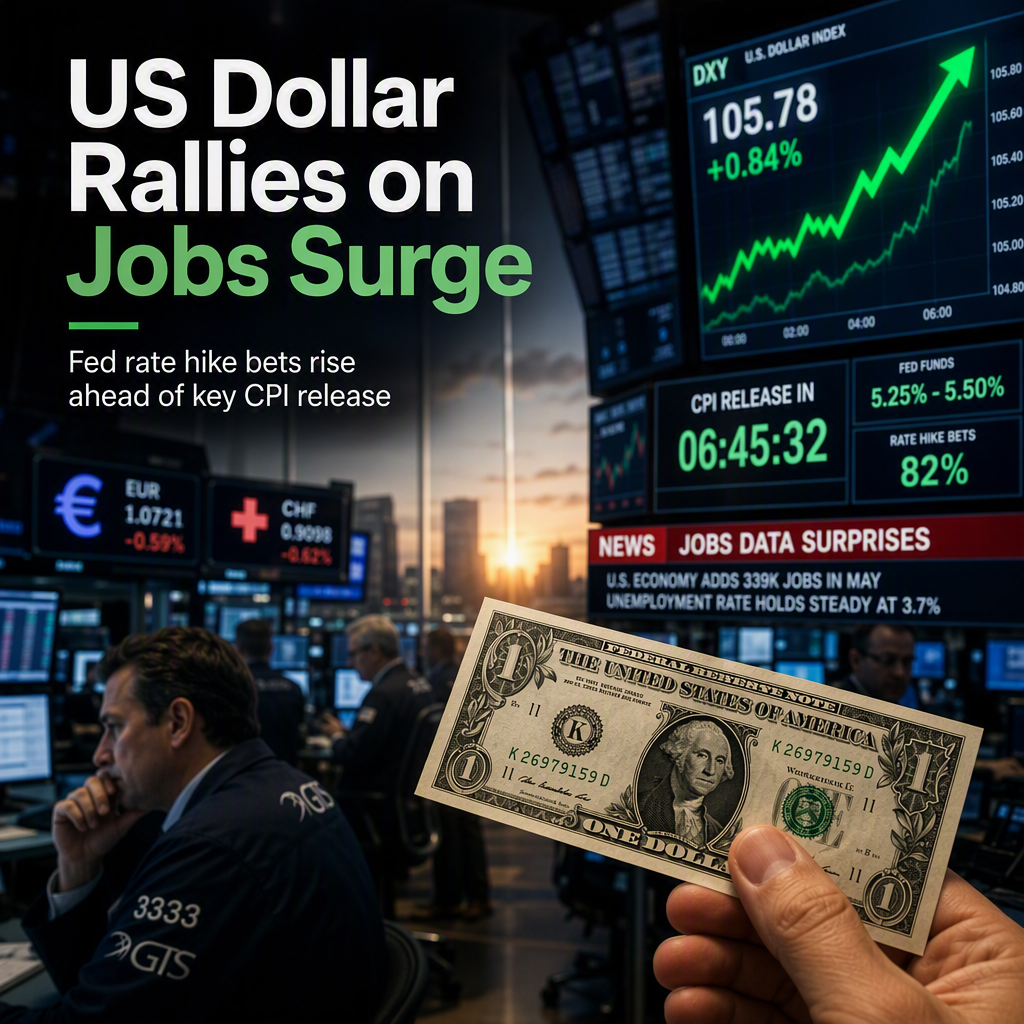 US Dollar Strengthens on Robust Jobs Data and Fed Rate Hike Bets Ahead of Key CPI Release