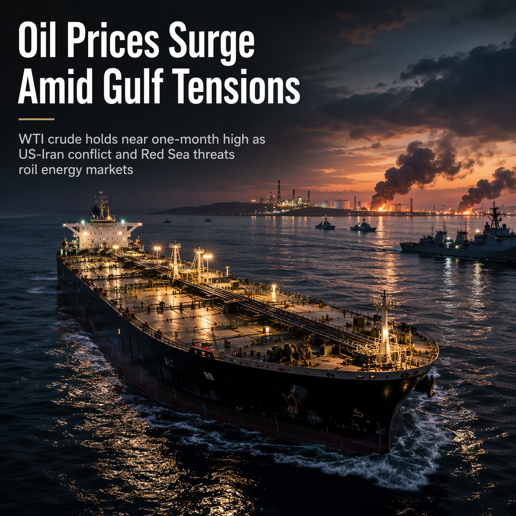 WTI Crude Oil Holds Near One-Month High Amid Escalating US-Iran Tensions and Red Sea Threats