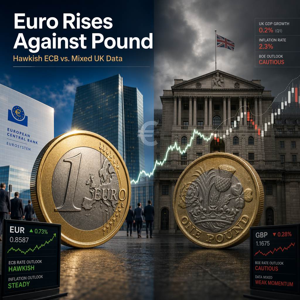 Euro Gains Against Pound Amid Hawkish ECB Stance and Mixed UK Economic Signals