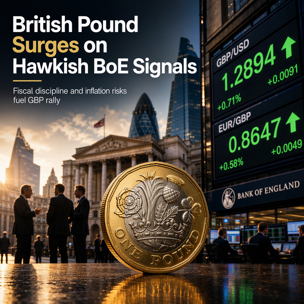 British Pound Rises as BoE Officials Signal Hawkish Stance Amid Inflation Concerns
