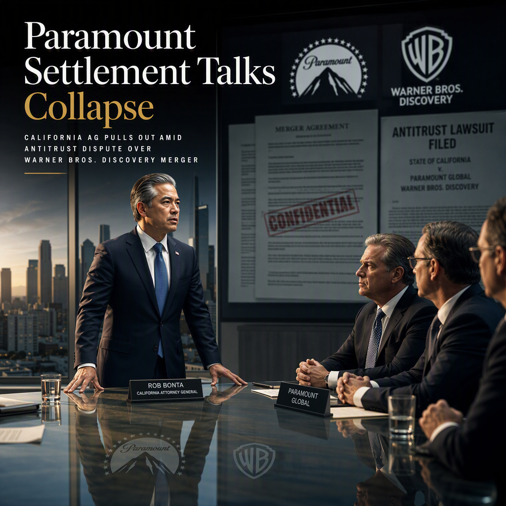 California AG Cancels Paramount Settlement Talks Amid Antitrust Lawsuit Over Warner Bros. Discovery Merger