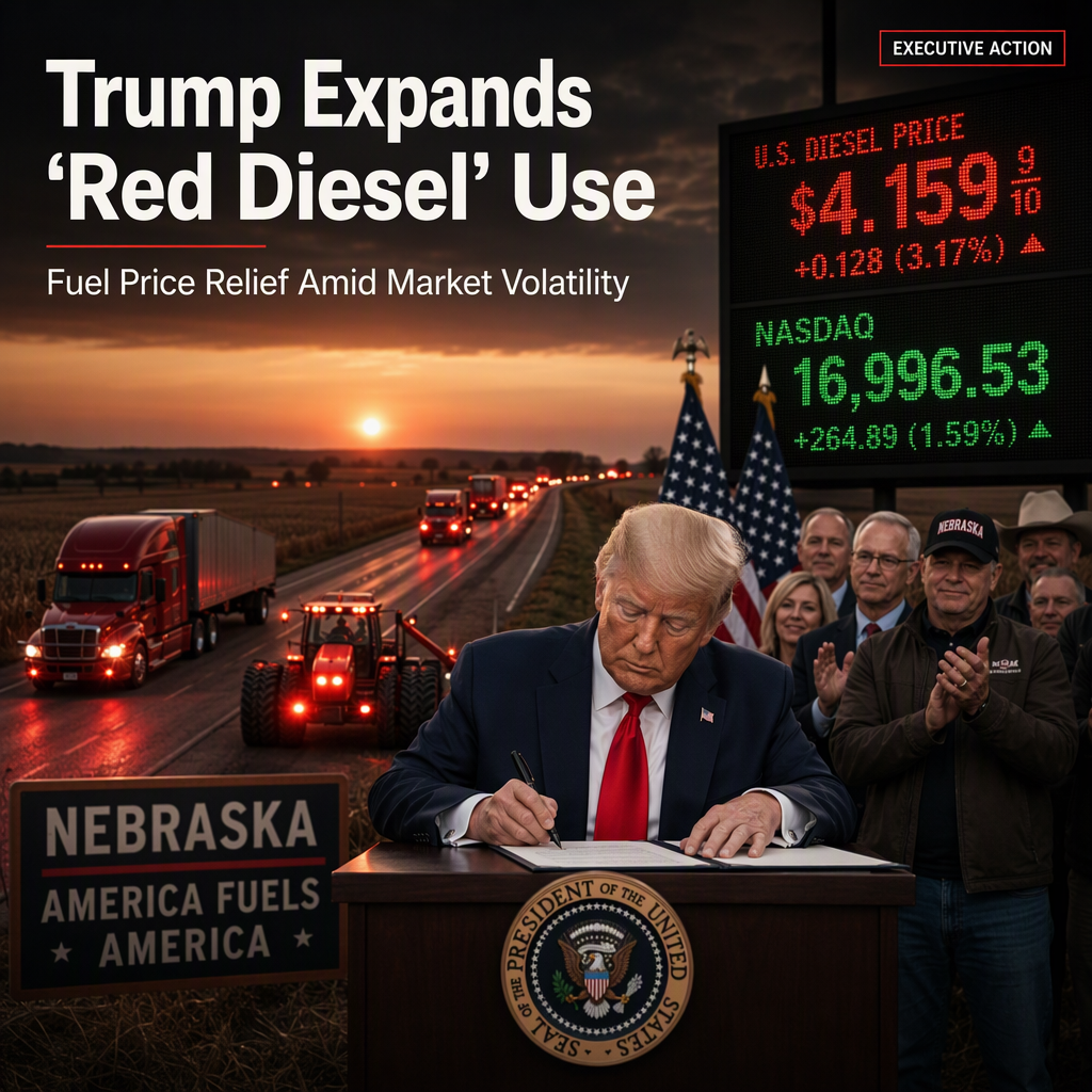 Trump Signs Executive Order Expanding 'Red Diesel' Use to Ease U.S. Fuel Prices Amid Market Volatility