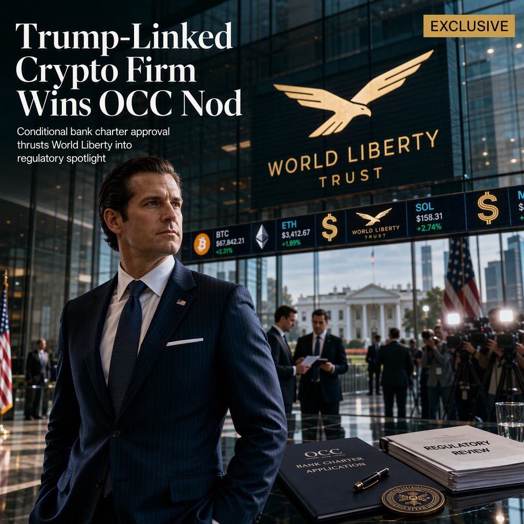 Trump Family-Linked Crypto Firm World Liberty Receives Conditional OCC Bank Charter Approval