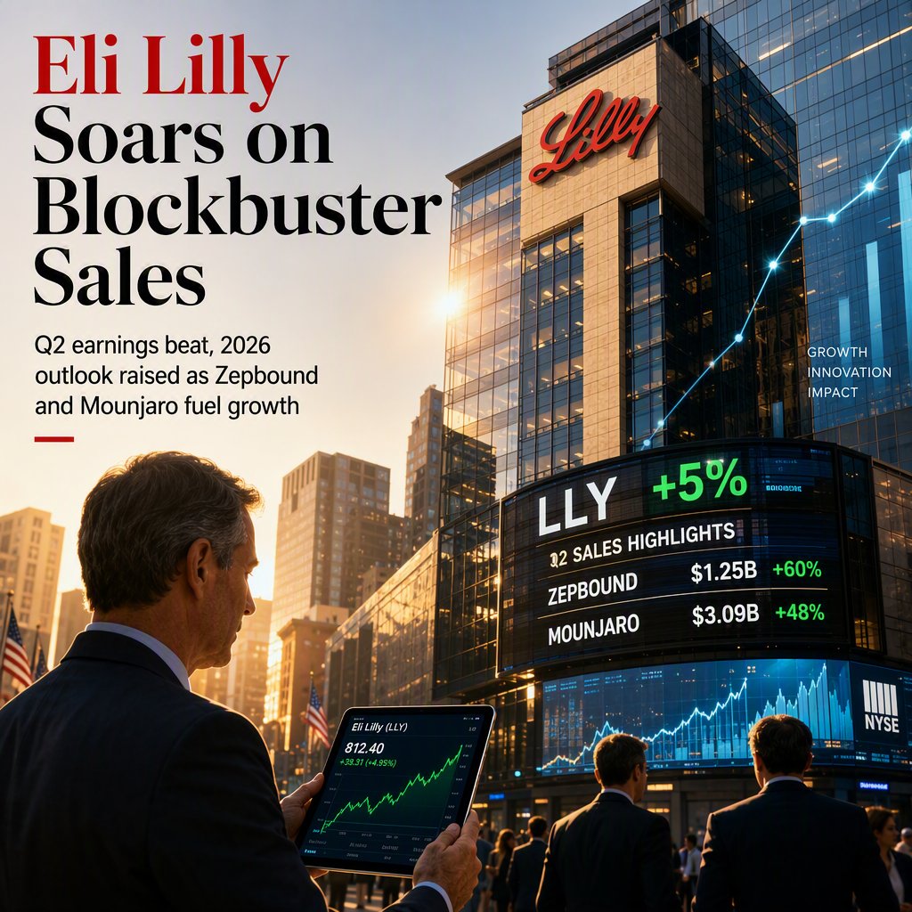 Eli Lilly Surges Past Q2 Estimates, Raises 2026 Outlook on Soaring Zepbound and Mounjaro Sales