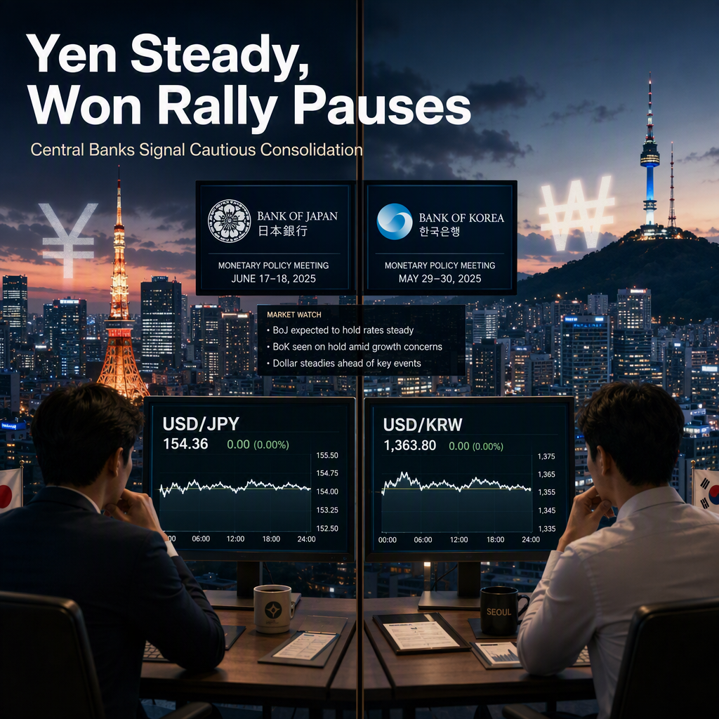Yen Holds Steady as Markets Eye BoJ Hike; Korean Won's Rally Pauses Amid Outflows