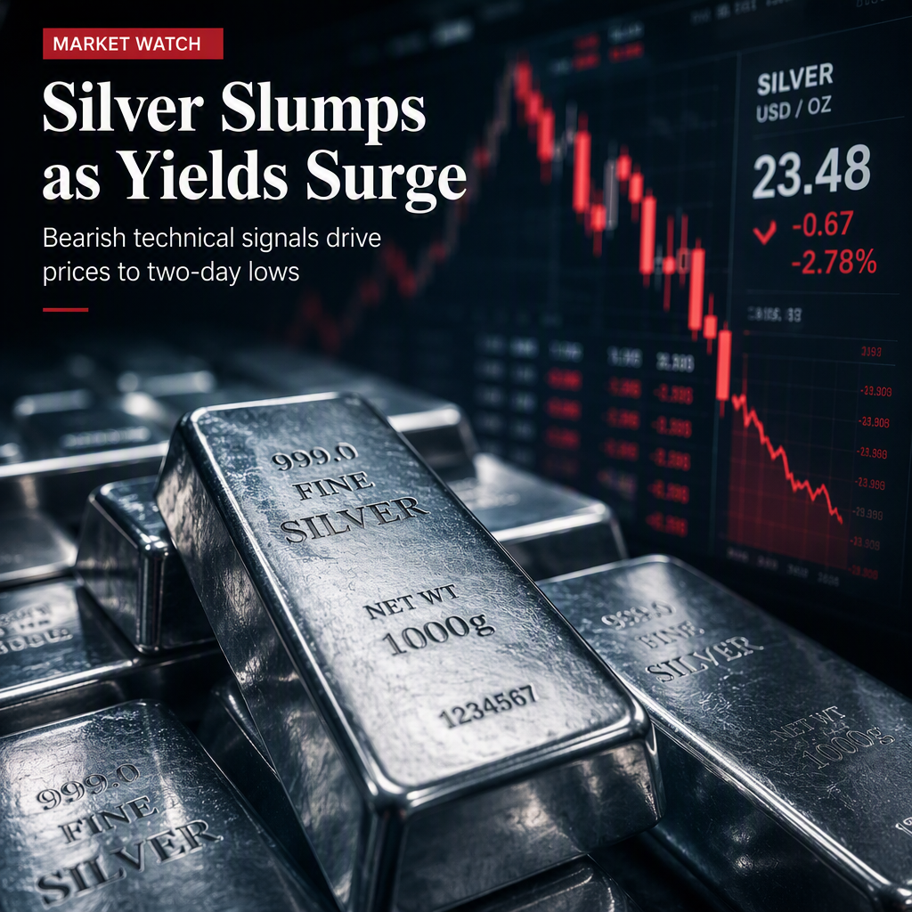 Silver Price Drops Amid Bearish Technical Signals and Rising US Yields