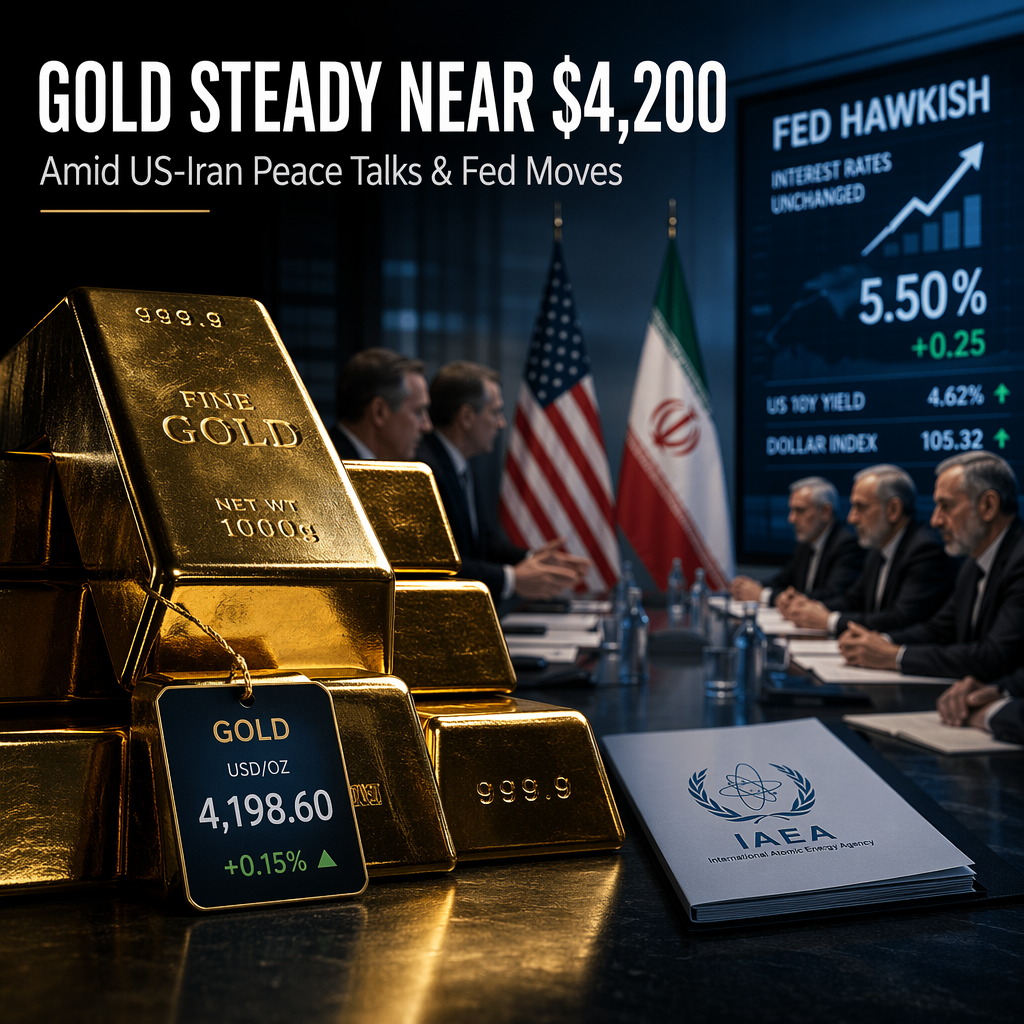 Gold Holds Steady Near $4,200 Amid US-Iran Peace Progress and Fed Hawkishness