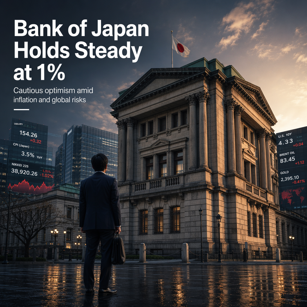 Bank of Japan Expected to Hold Interest Rate at 1% Amid Inflation Concerns