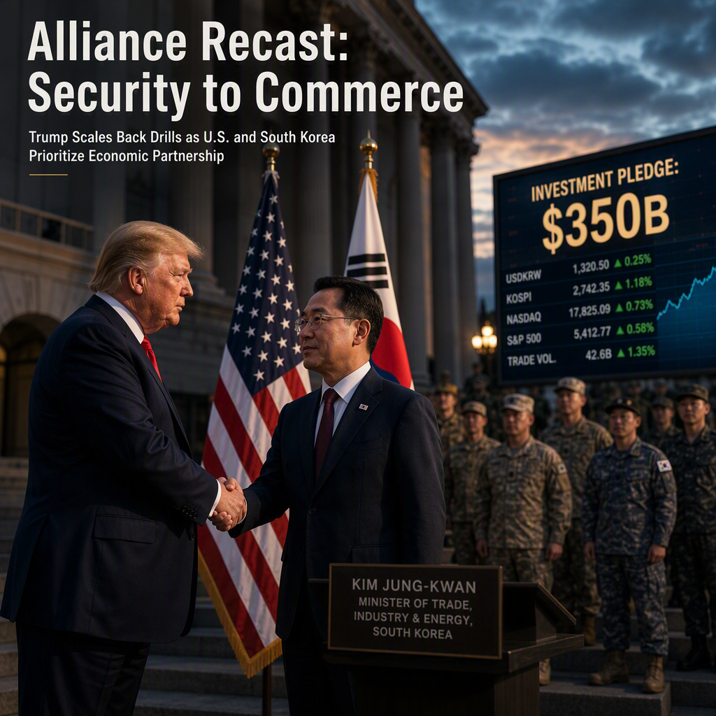 Trump Shifts U.S.-South Korea Alliance Focus from Military to Economic Partnership Amid Scaled-Back Drills