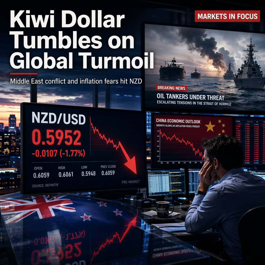 New Zealand Dollar Slides Amid Middle East Escalation and Inflation Fears