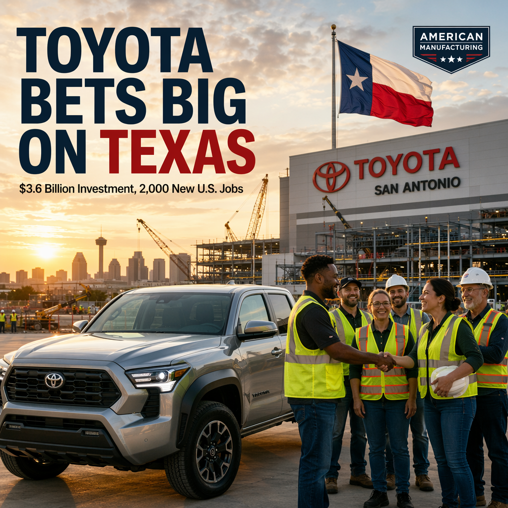 Toyota Announces $3.6 Billion Investment to Shift Tacoma Production from Mexico to Texas, Creating 2,000 U.S. Jobs