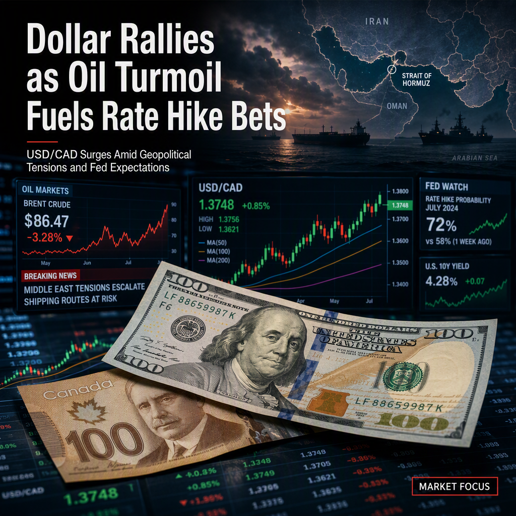 US Dollar Strengthens Against Canadian Dollar Amid Oil Volatility and Fed Rate Hike Bets