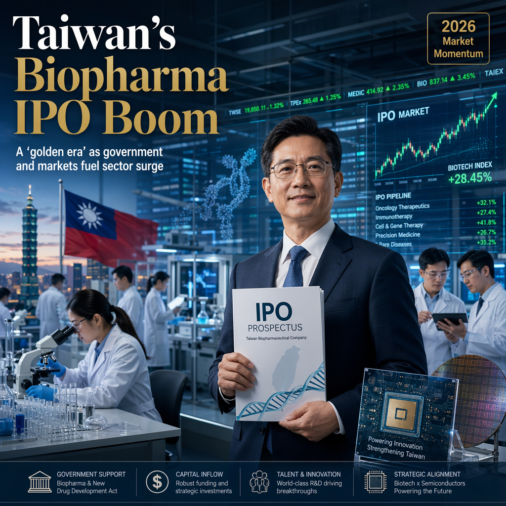 Taiwan's Biopharma Sector Surges with Seven IPOs Amid Government Support