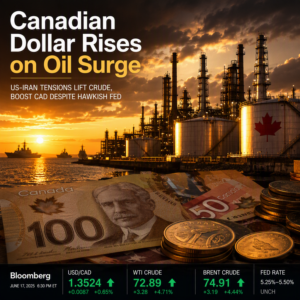 Canadian Dollar Gains as Oil Prices Rise Amid US-Iran Tensions, Despite Hawkish Fed Signals