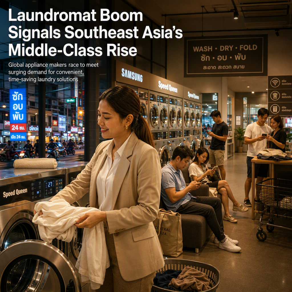 Rising Middle Class Fuels Surge in Southeast Asia Laundromat Market, Attracting Global Appliance Makers