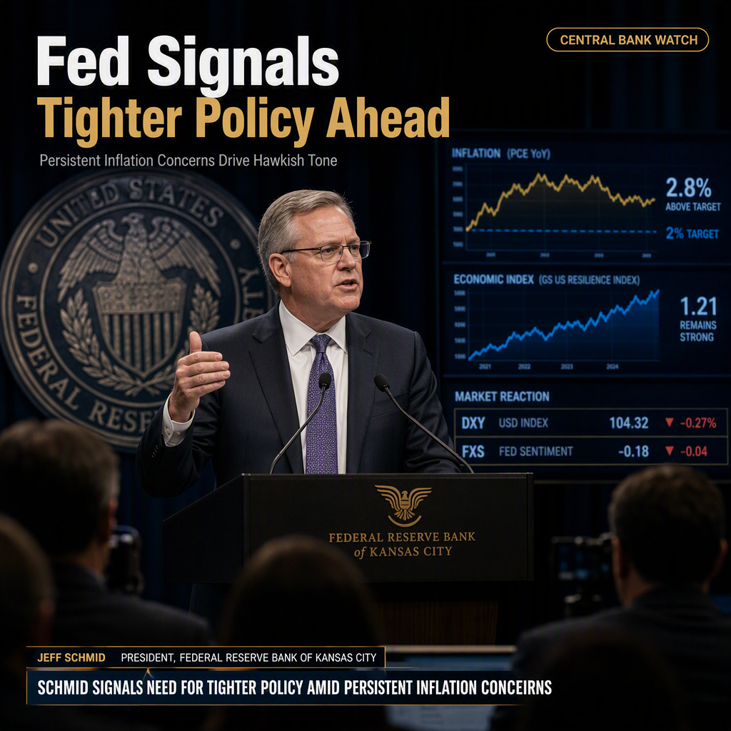 Fed’s Schmid Signals Need for Tighter Policy Amid Persistent Inflation Concerns